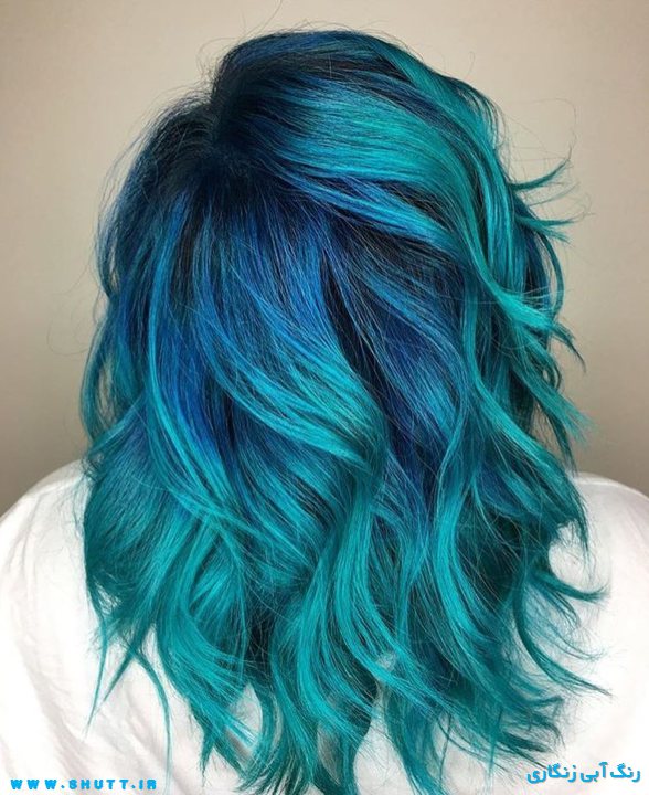 رنگ مو آبی زنگاری