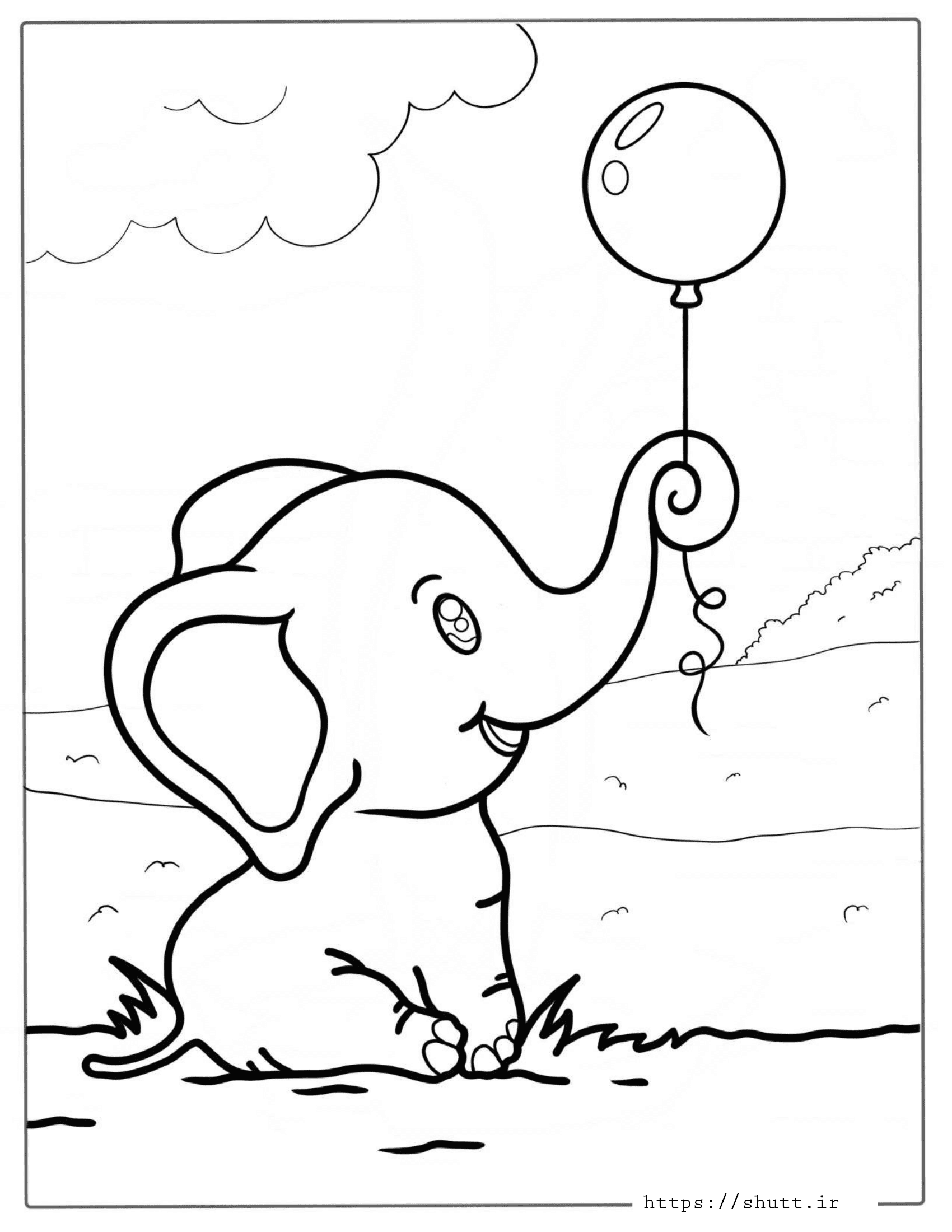 رنگ آمیزی نقاشی فیل